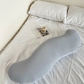 Coussin de grossesse 140 cm en polyester gris ergonomique pour le sommeil