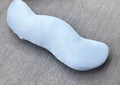 Coussin de grossesse 140 cm en velours bleu clair soutien corporel ergonomique
