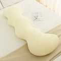 Coussin de grossesse 135 cm jaune clair en polyester soutien du corps forme ergonomique